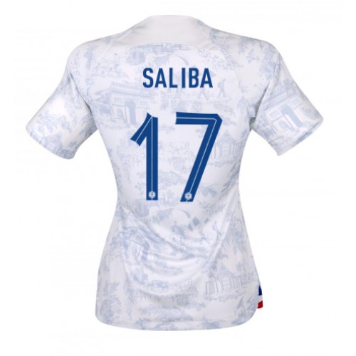 Frankrike William Saliba #17 Bortatröja Kvinnor VM 2022 Kortärmad